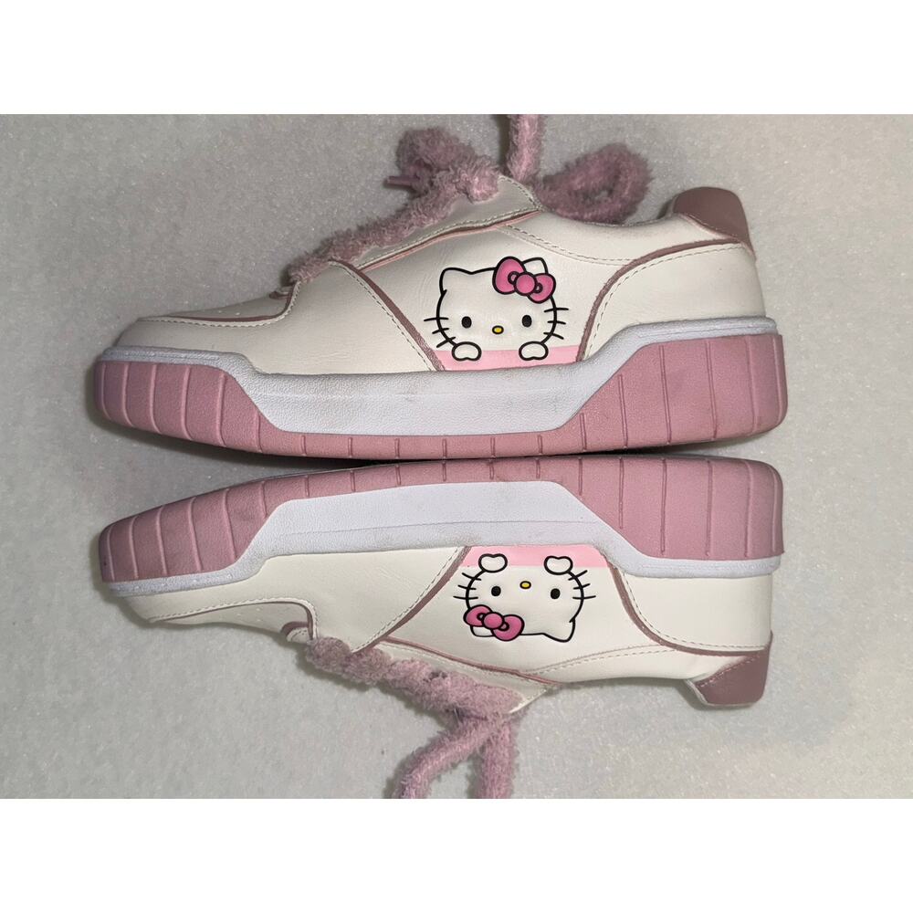 Children's Place New Girls 4 Hello Kitty Sneakers White Pink - Picture 10 of 11